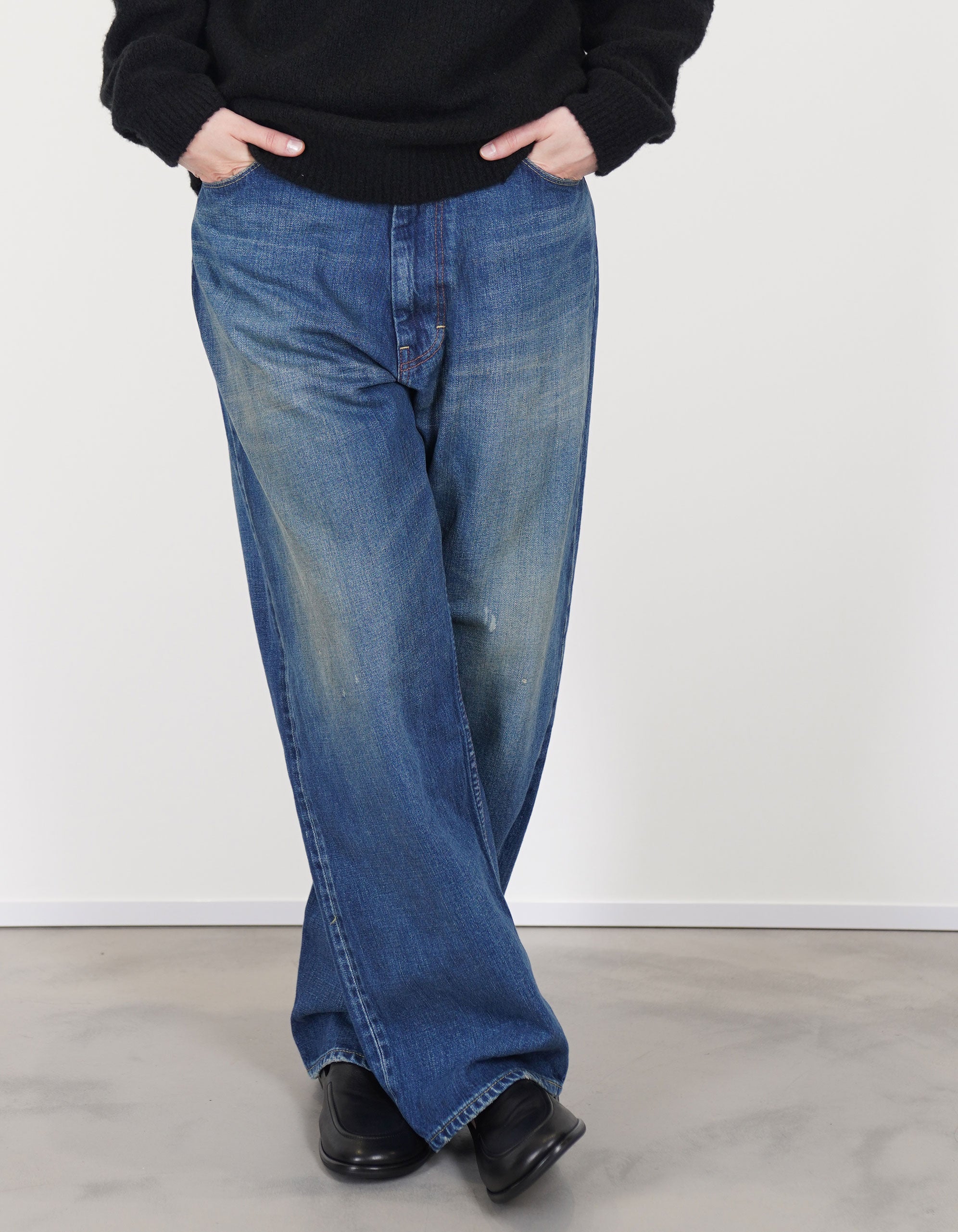 cs40-wp12 ranch selvedge denim pants dark wash