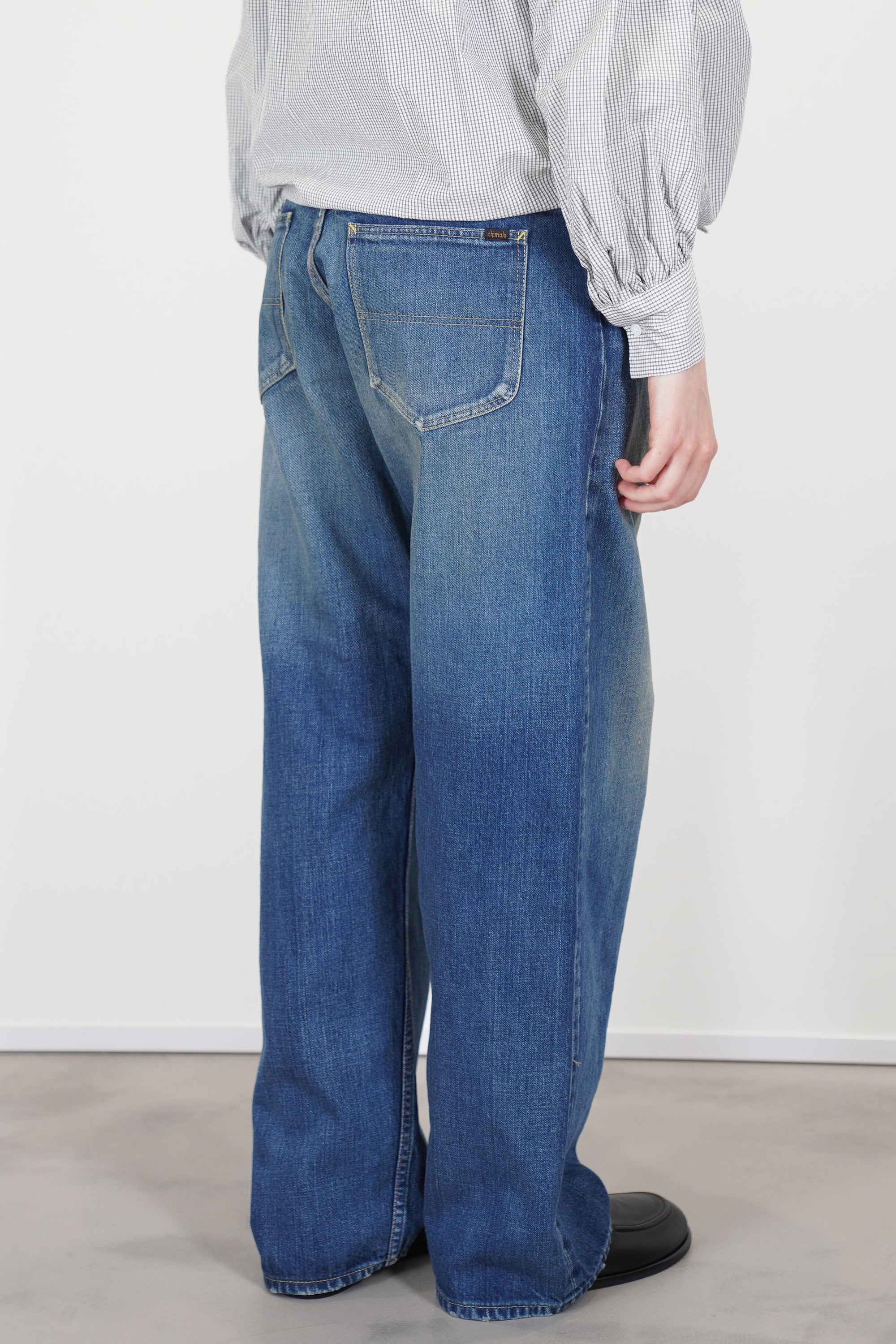 cs40-wp12 ranch selvedge denim pants dark wash