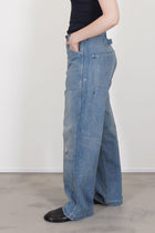 cs40-mp12 army style denim trousers light vintage