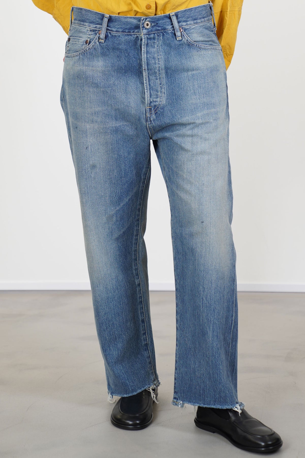 cs42-wp01a selvedge denim wide tapered cut medium vintage