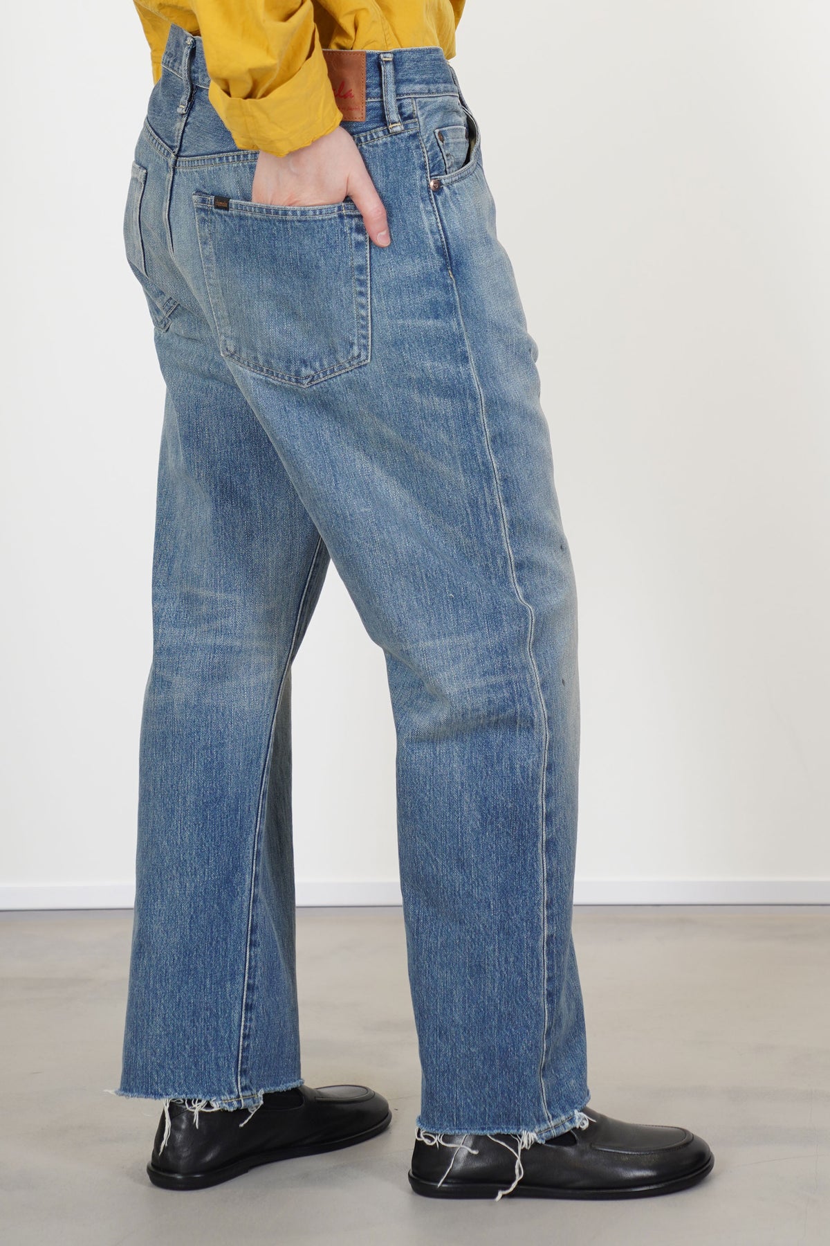 cs42-wp01a selvedge denim wide tapered cut medium vintage