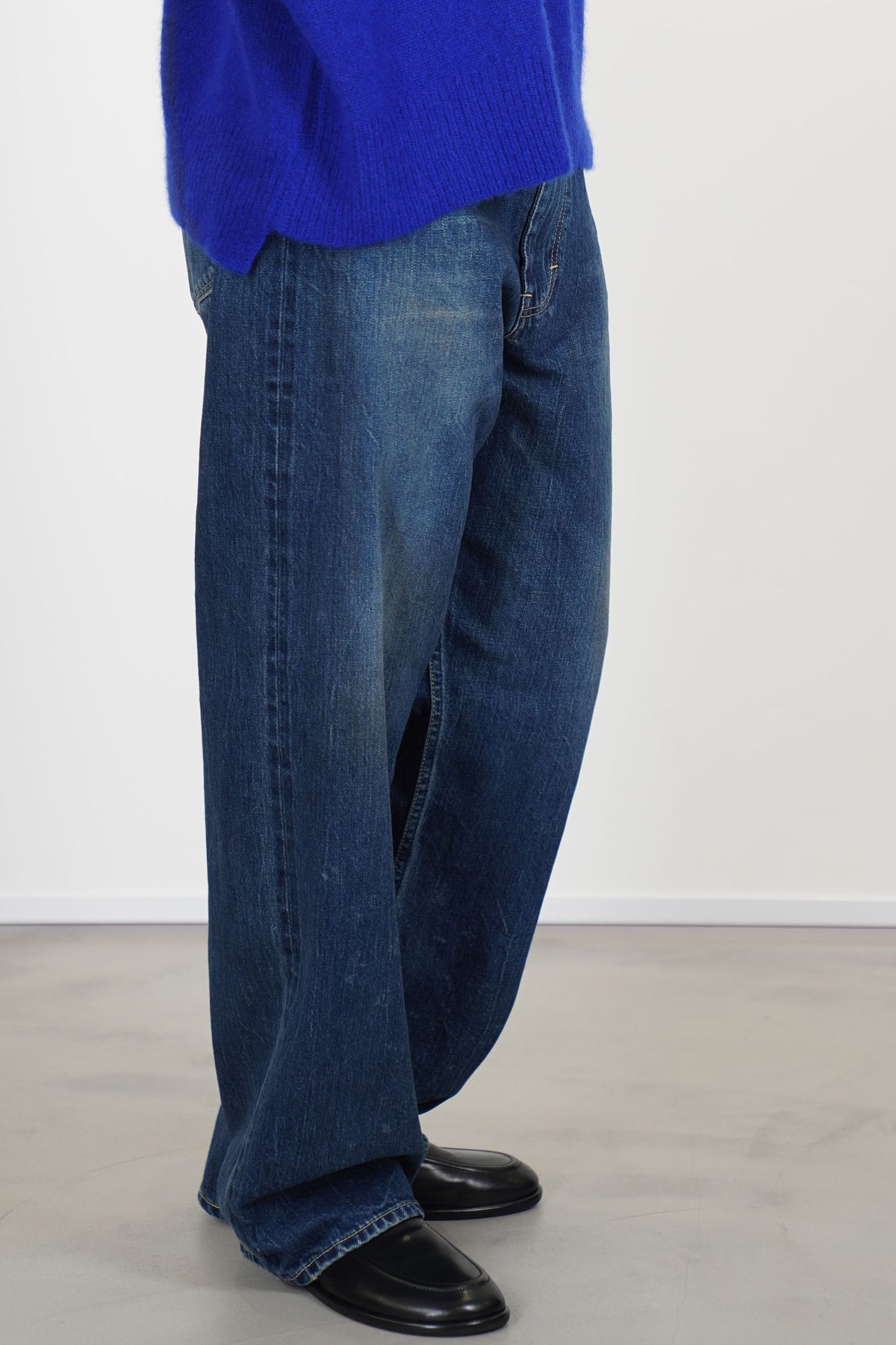 cs42-wp12 selvedge denim ranch pants dark wash