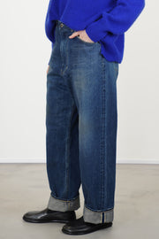 cs42-wp12 selvedge denim ranch pants dark wash