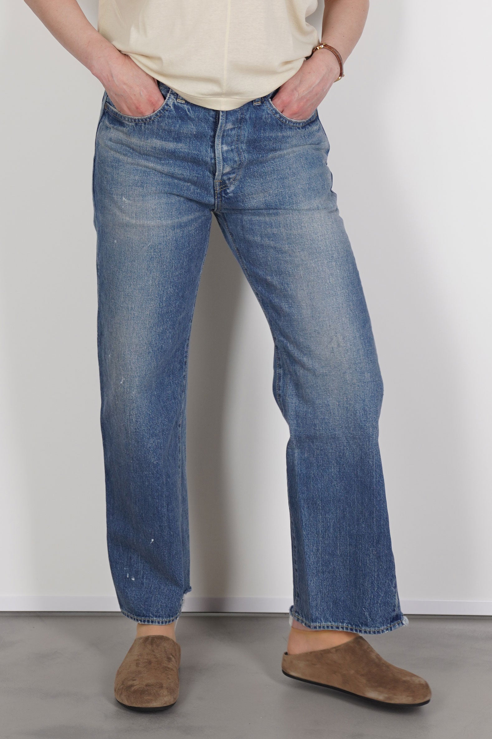 cs41-mp07 selvedge denim vintage ankle cut 10 year wash