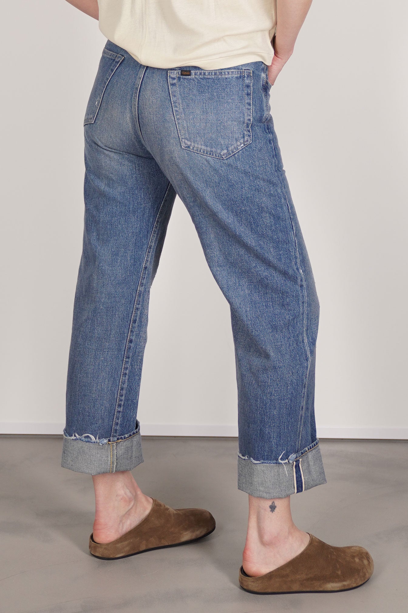 cs41-mp07 selvedge denim vintage ankle cut 10 year wash