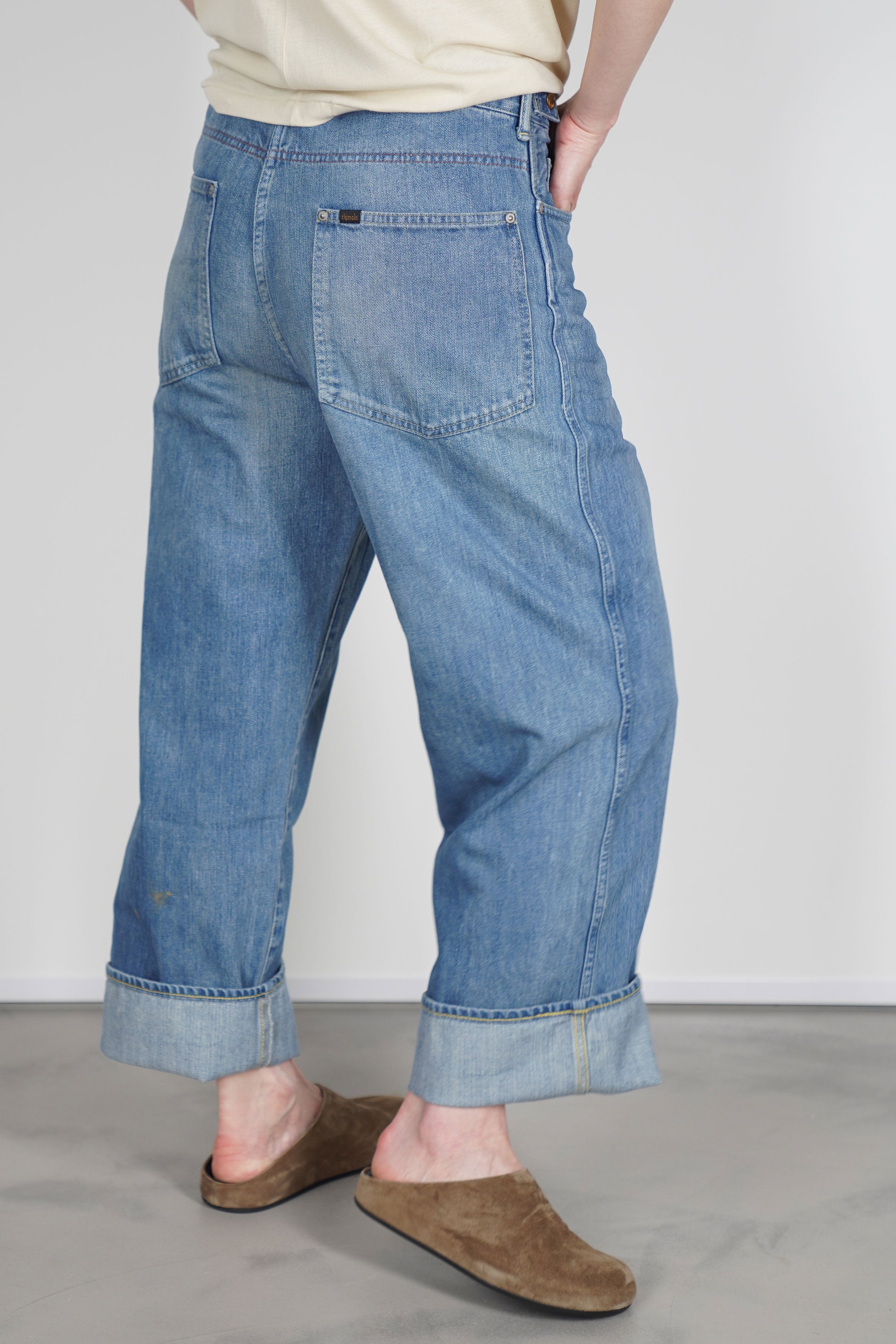 cs41-mp10b wide denim pants smoky light