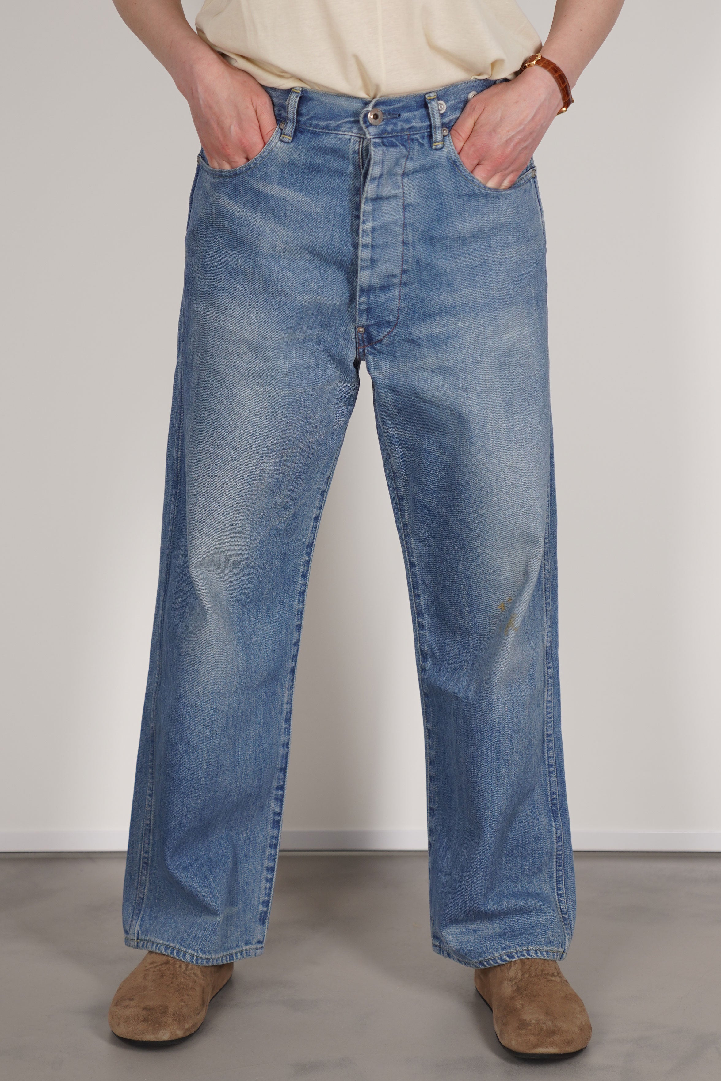 cs41-mp10b wide denim pants smoky light