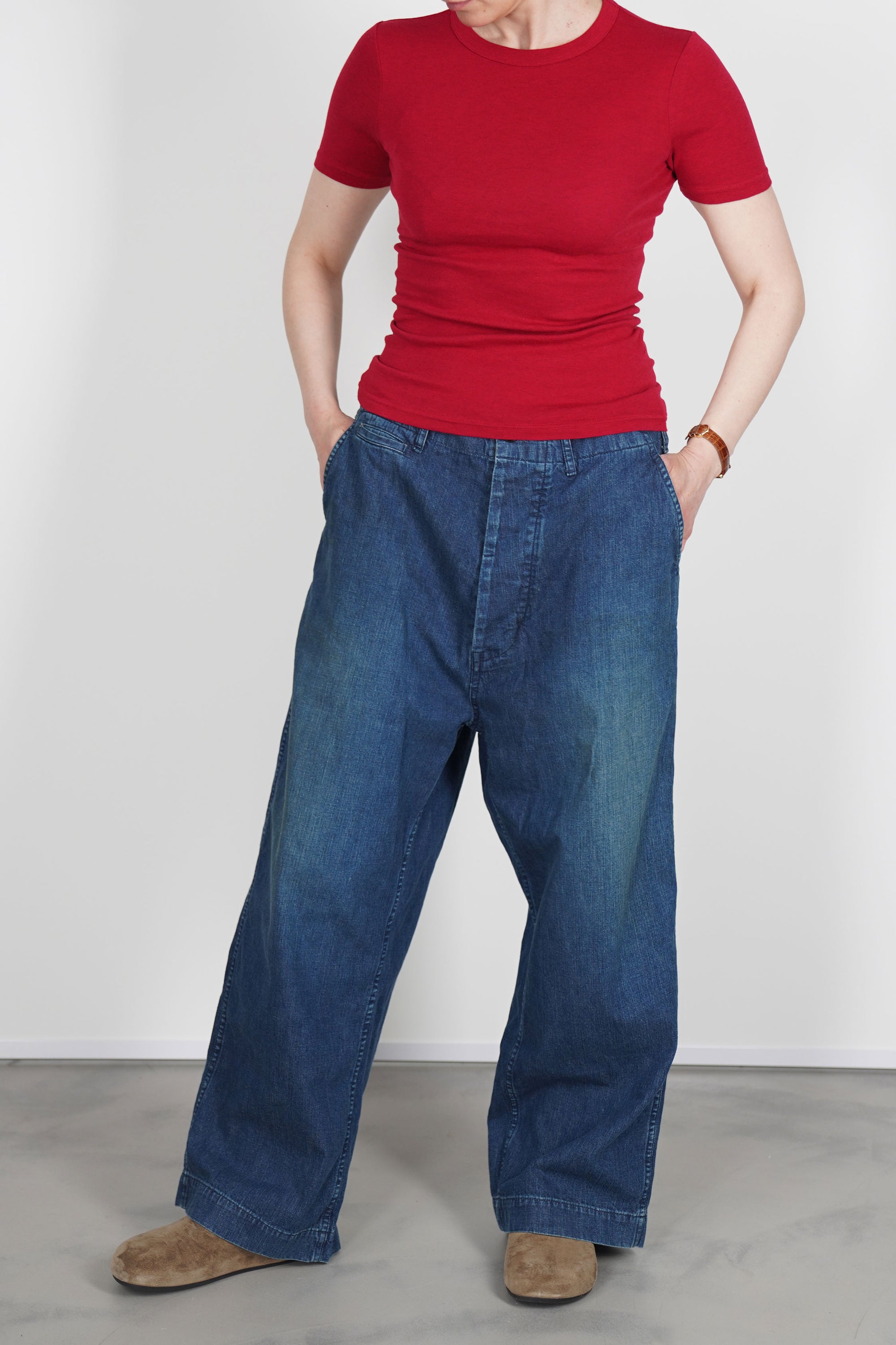 cs41-mp15 unisex denim trousers indigo