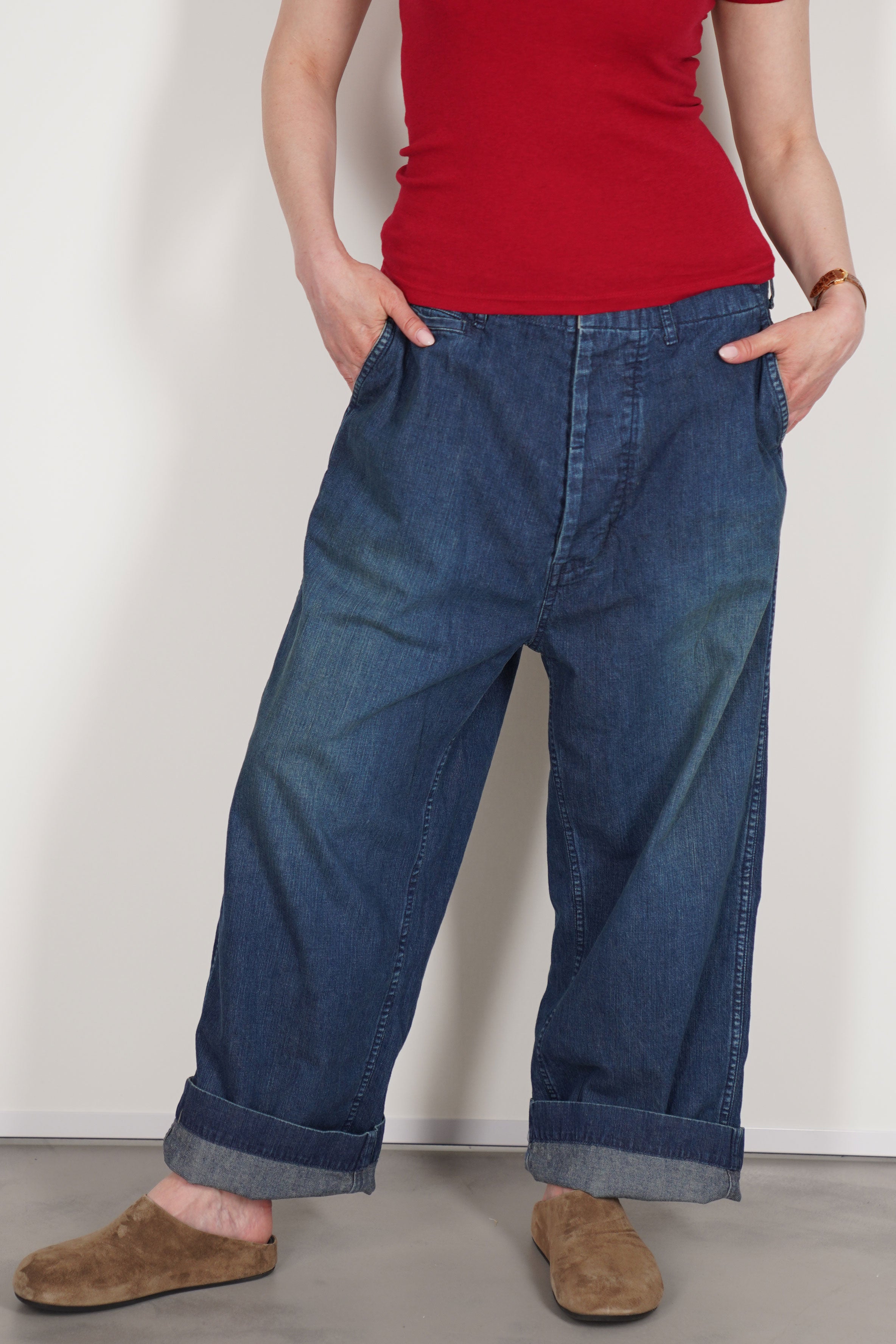 cs41-mp15 unisex denim trousers indigo