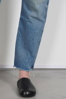 cs41-wp07 selvedge denim used ankle cut medium distress