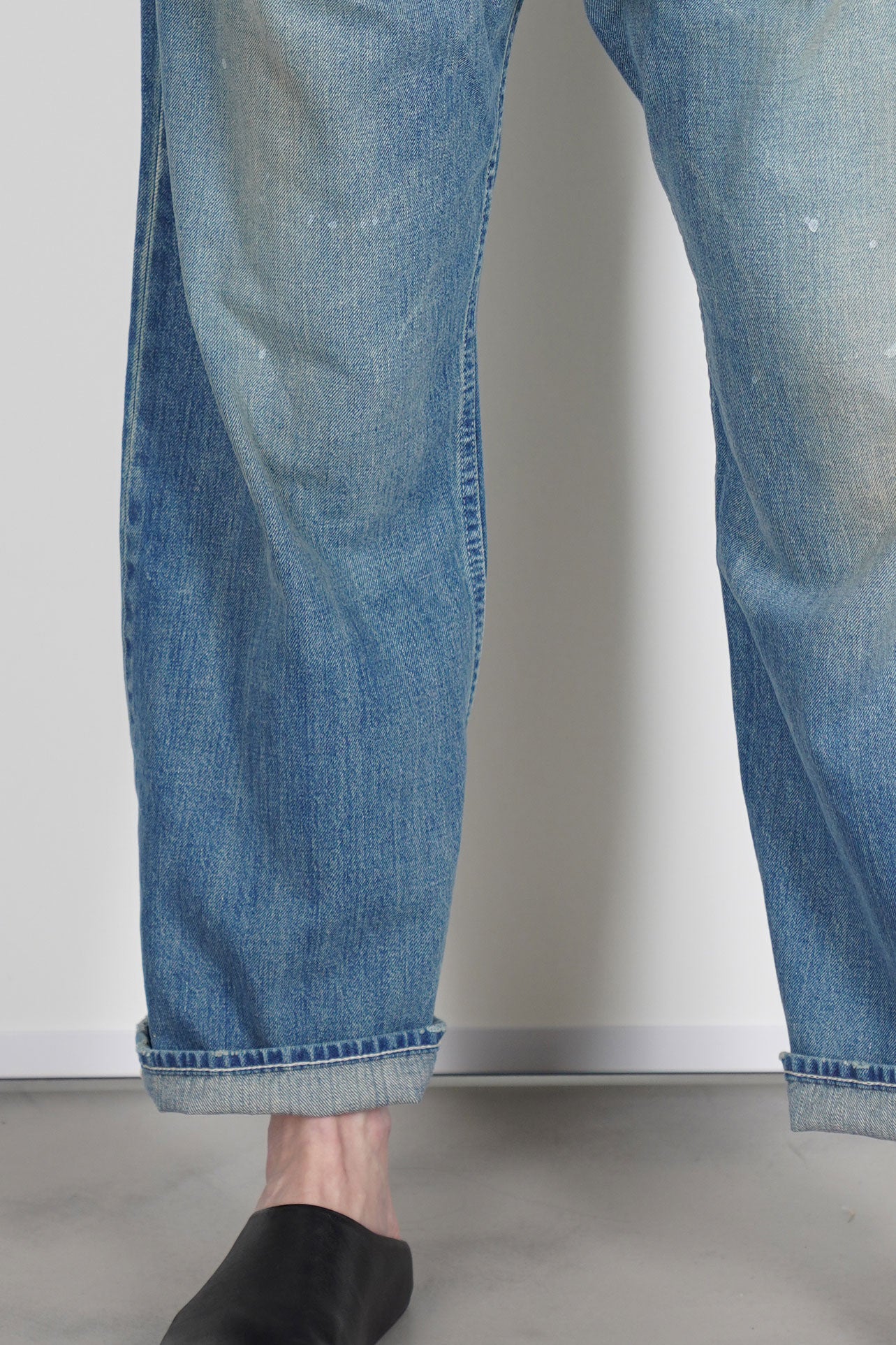 cs41-wp12 selvedge denim ranch pant work light blue