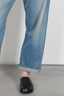 cs41-wp12 selvedge denim ranch pant work light blue