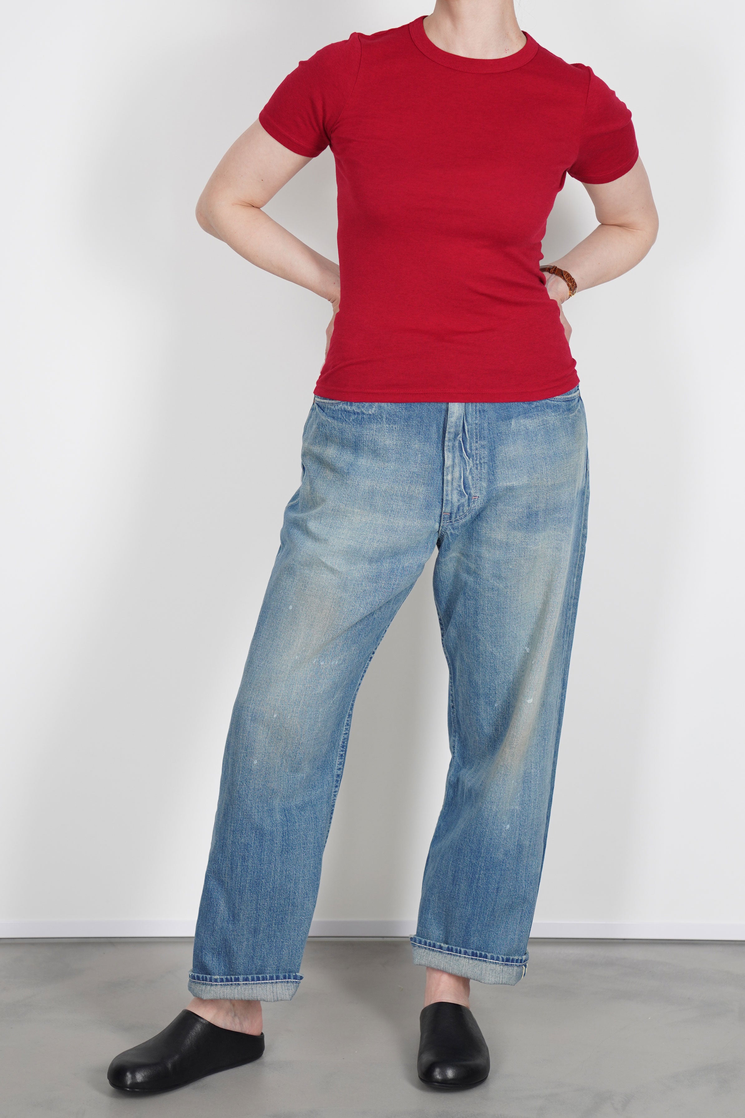 cs41-wp12 selvedge denim ranch pant work light blue