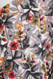 blouse silk ikat white flowers