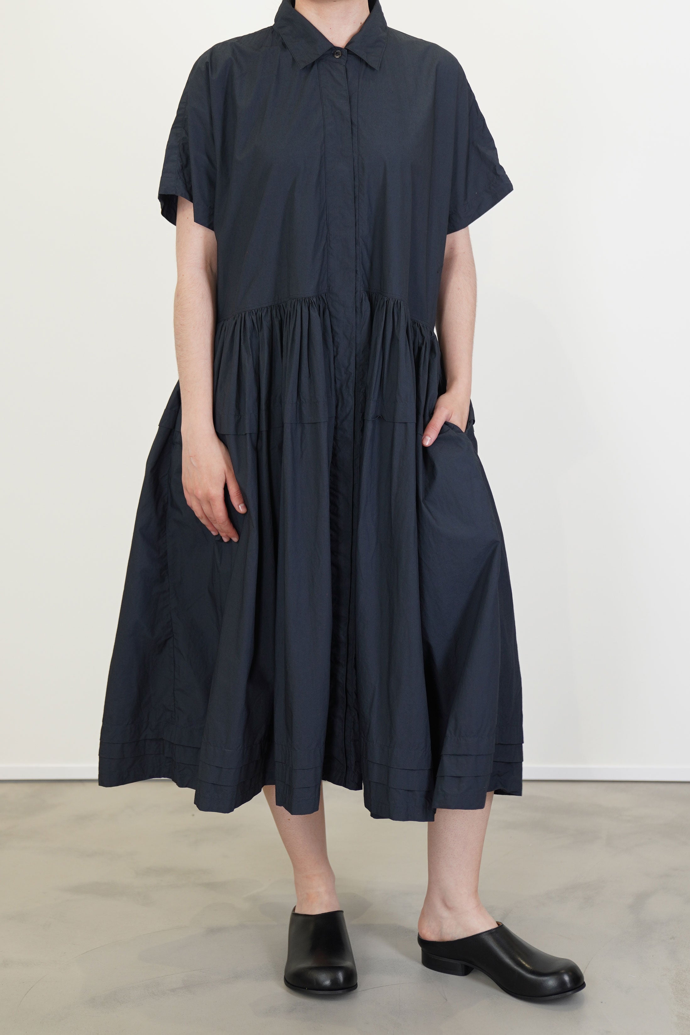 dress cotton navy