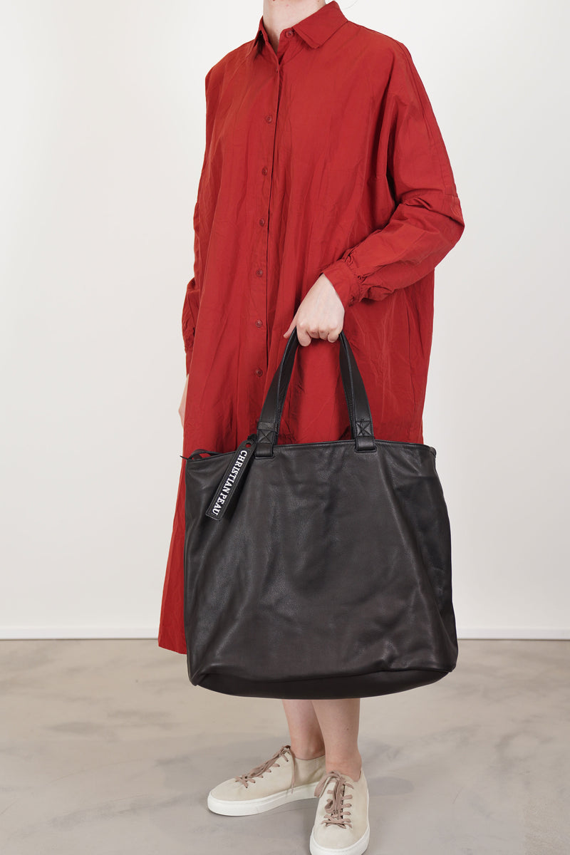 soft large leather cross body bag black