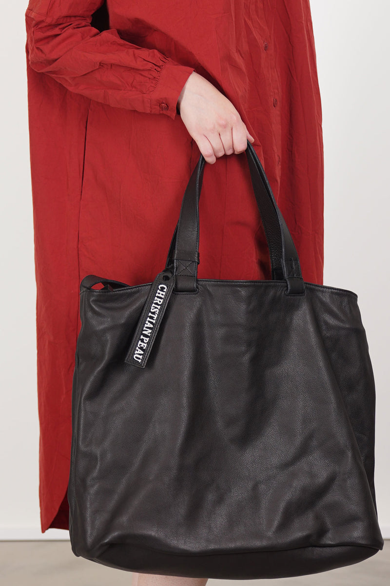 soft large leather cross body bag black