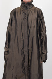 oversized coat silk moss