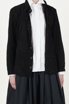 shirt suede leather black