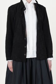 shirt suede leather black