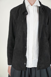 shirt suede leather black