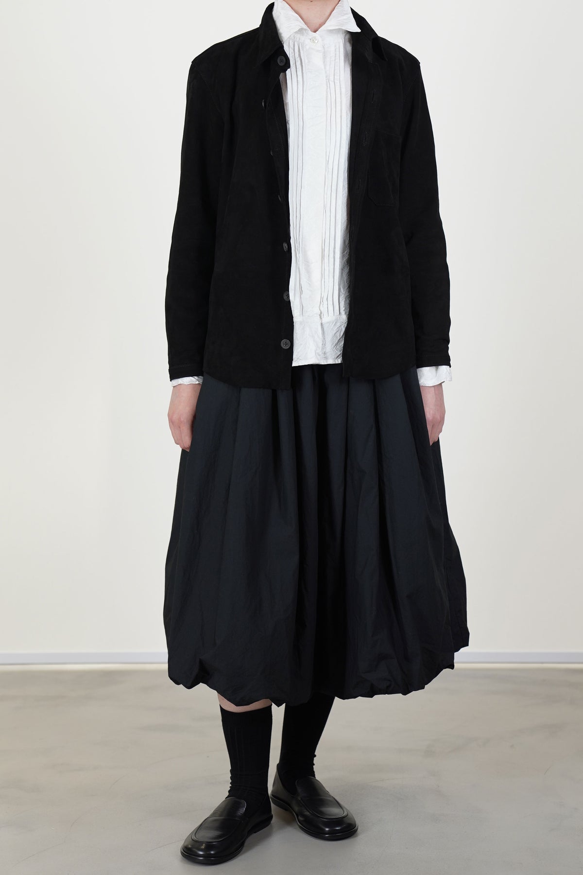 shirt suede leather black