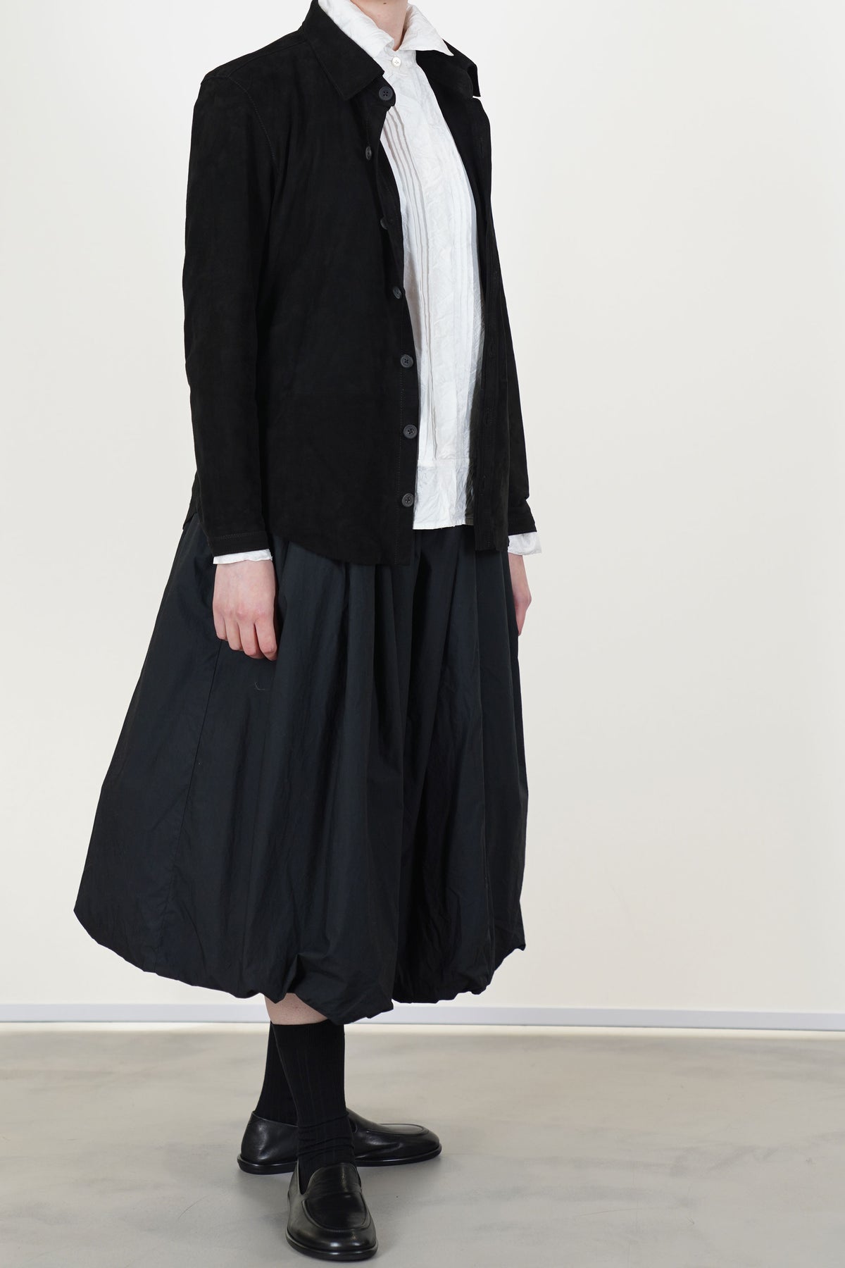 shirt suede leather black