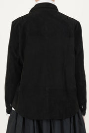 shirt suede leather black
