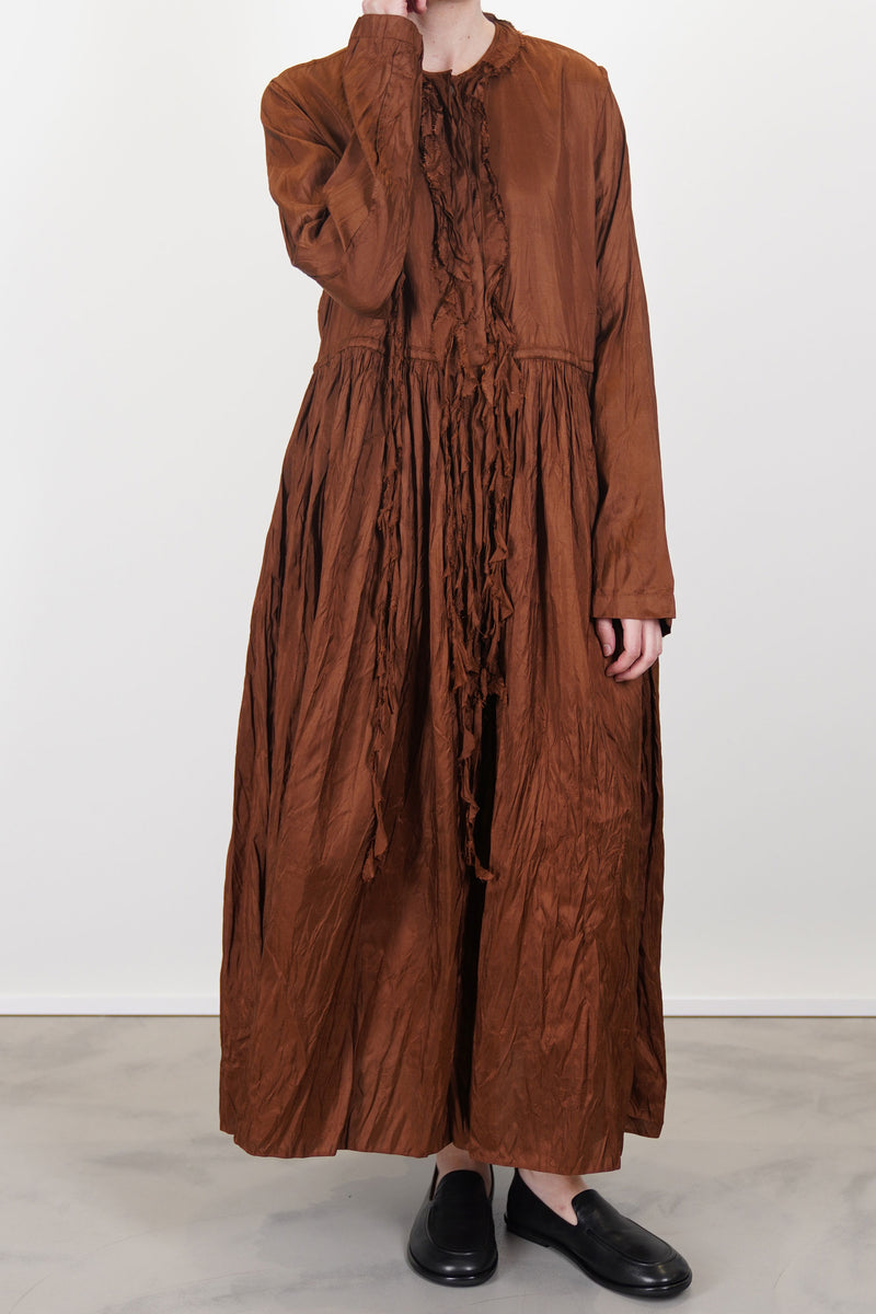 silk dress terracotta