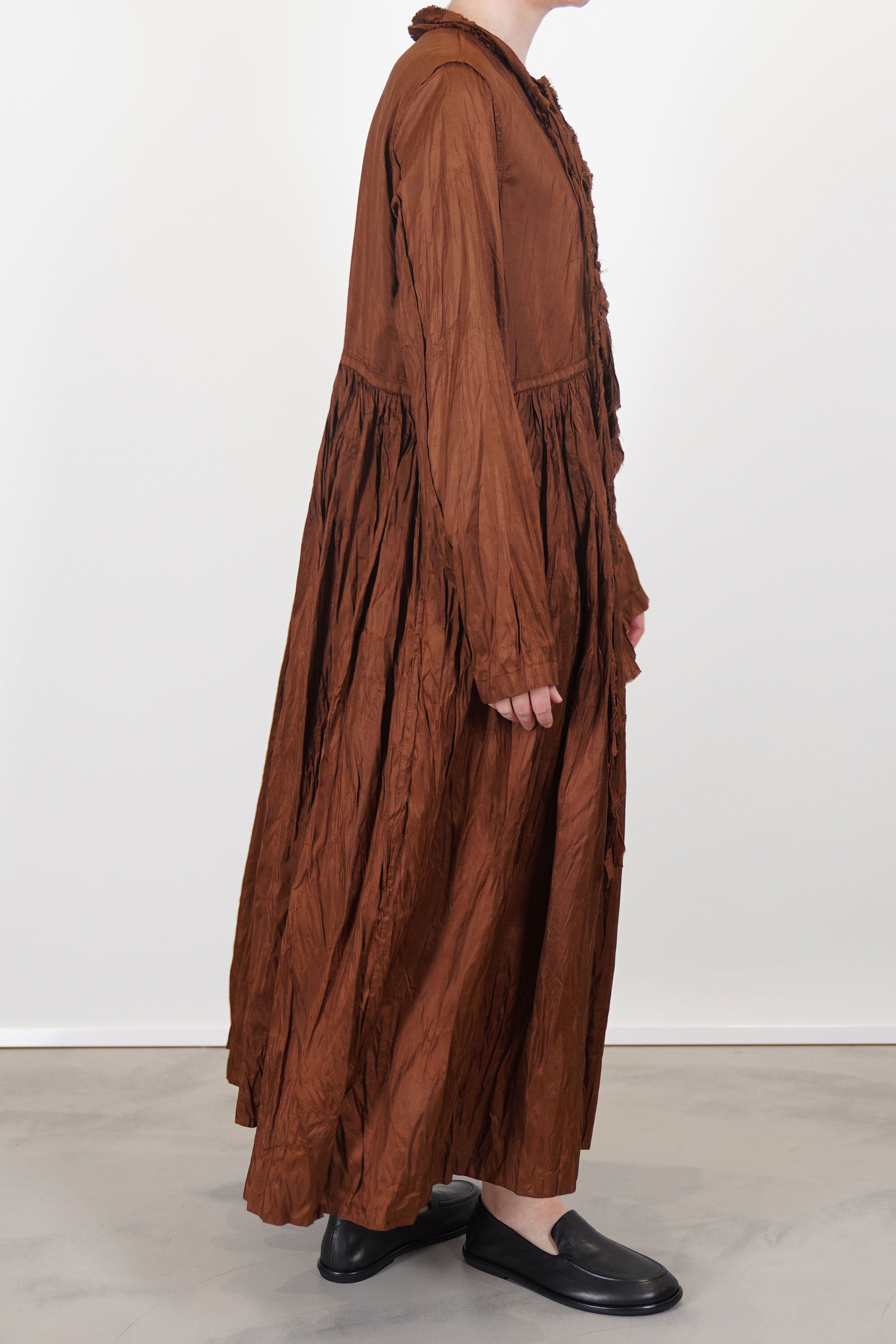 silk dress terracotta