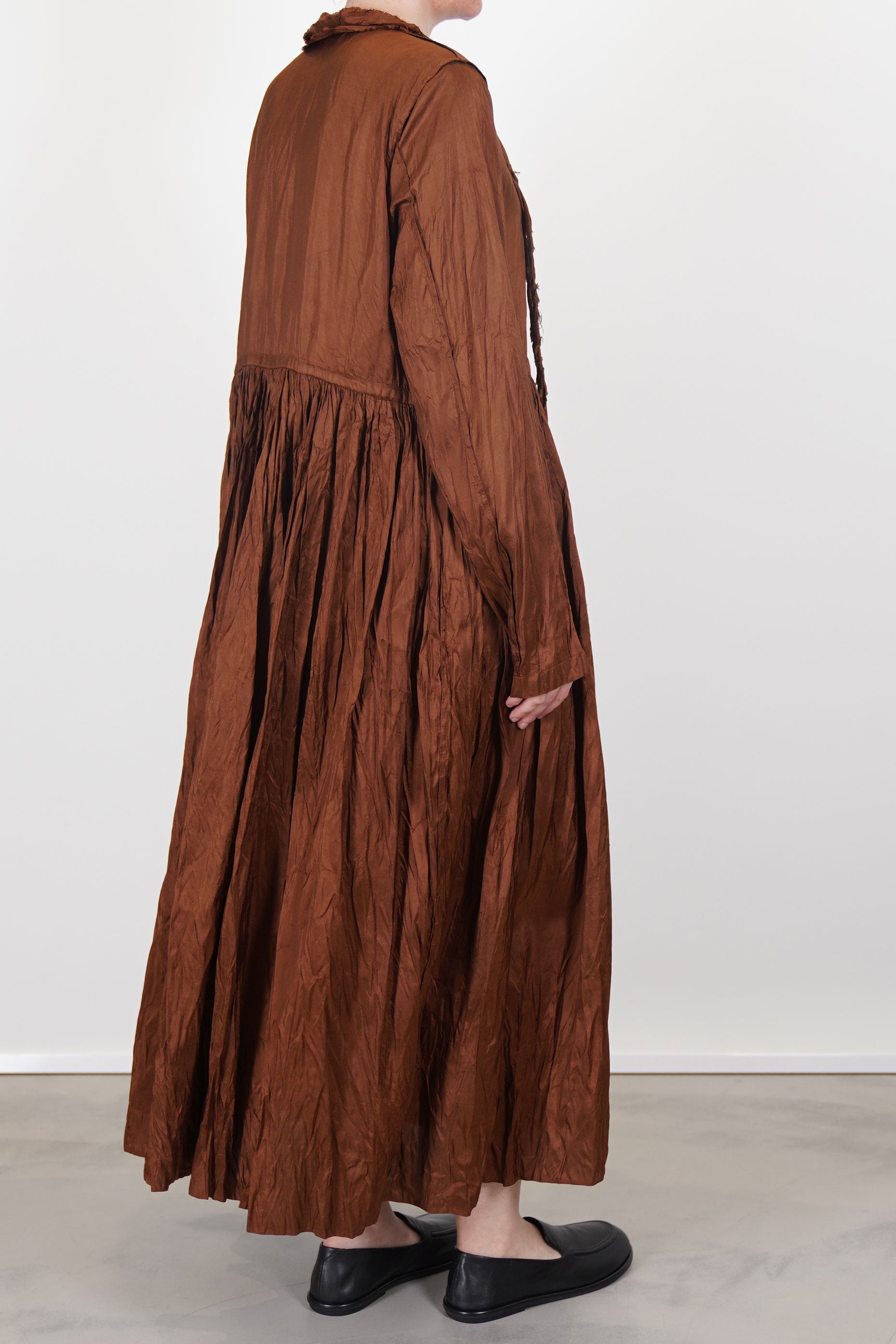 silk dress terracotta