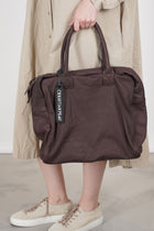 soft leather bag dark brown