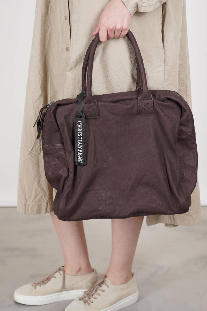 soft leather bag dark brown