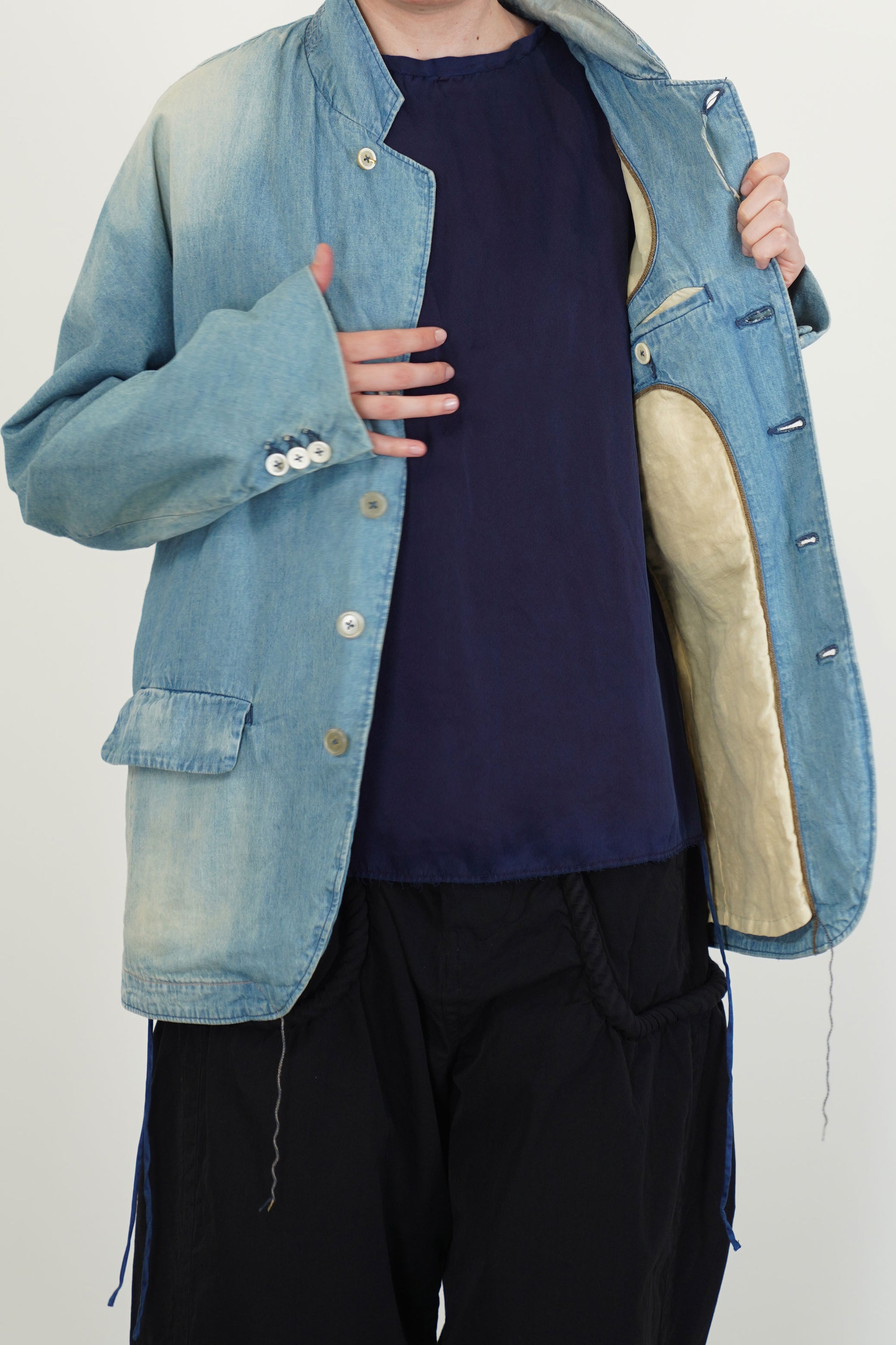 dear denim zen jacket light indigo