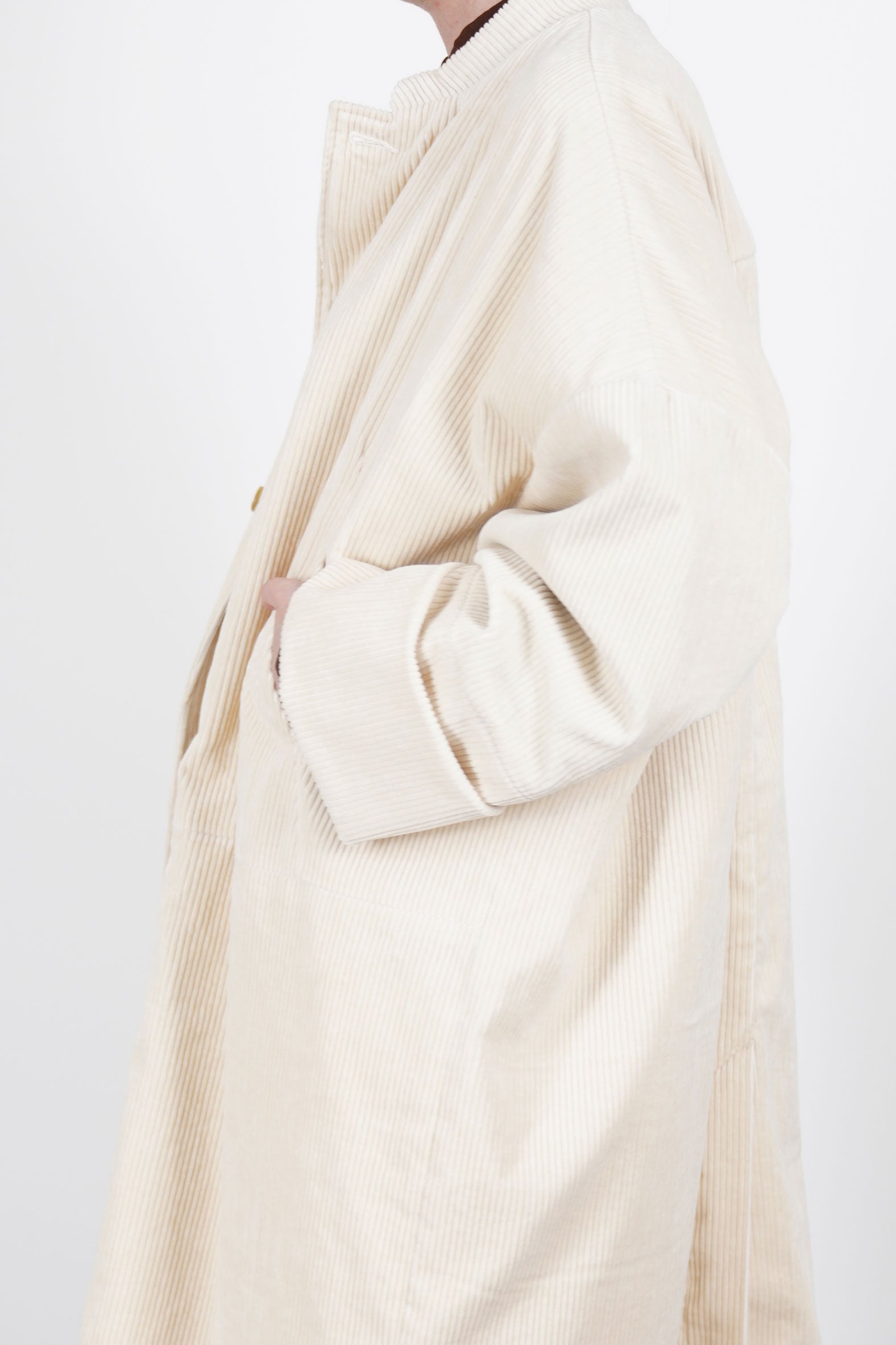 corduroy book orchestra coat wheat ecru
