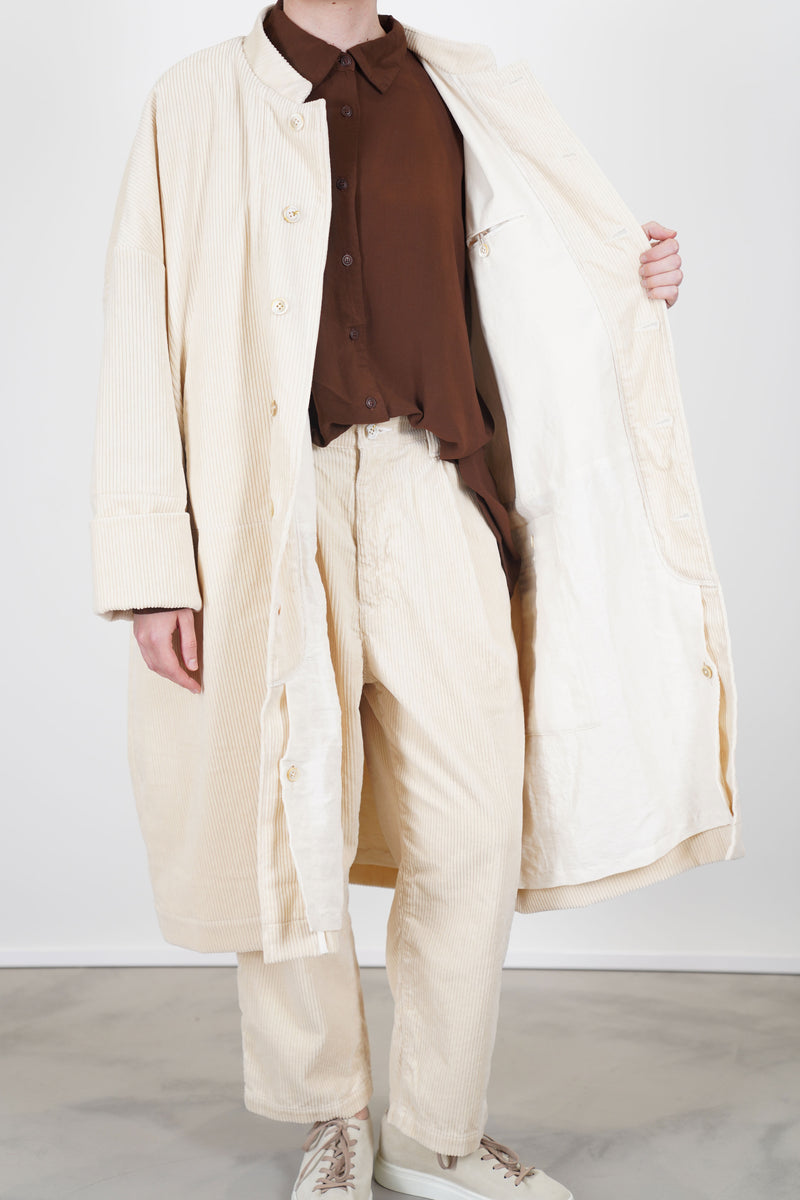 corduroy book orchestra coat wheat ecru