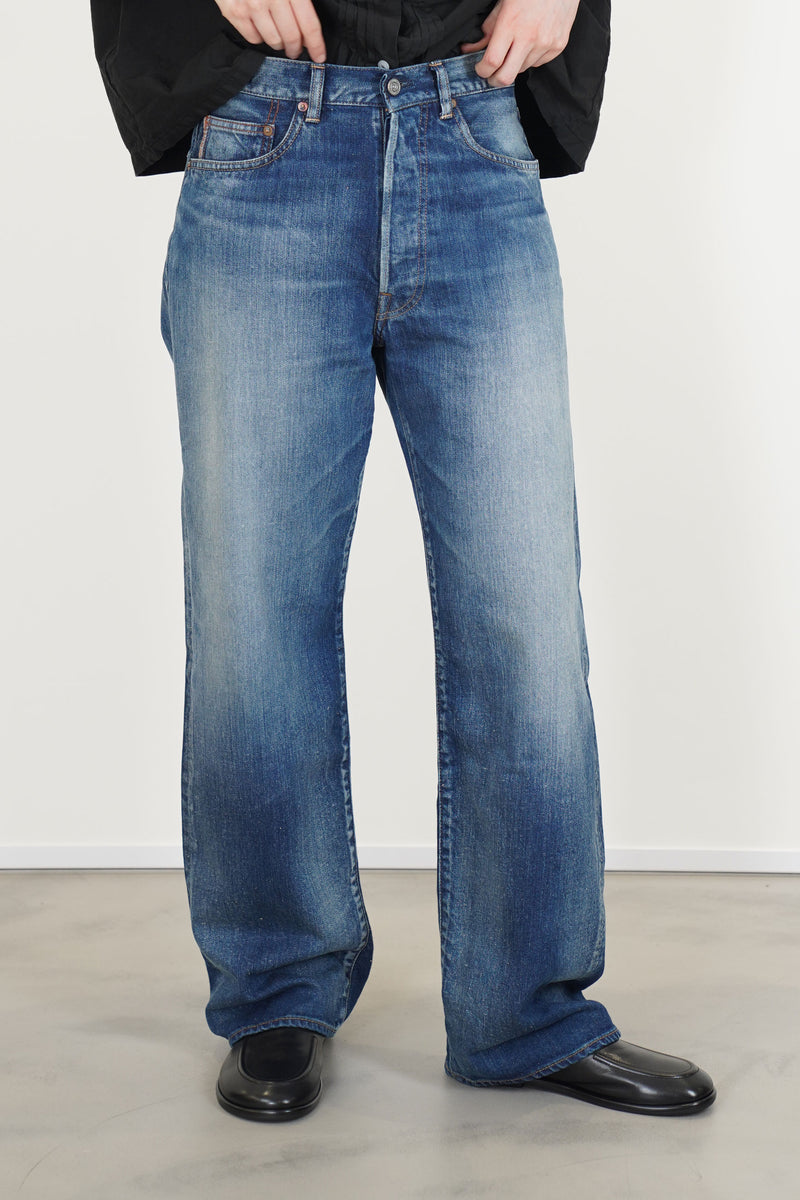 c.t.l. wide straight denim pants dark indigo