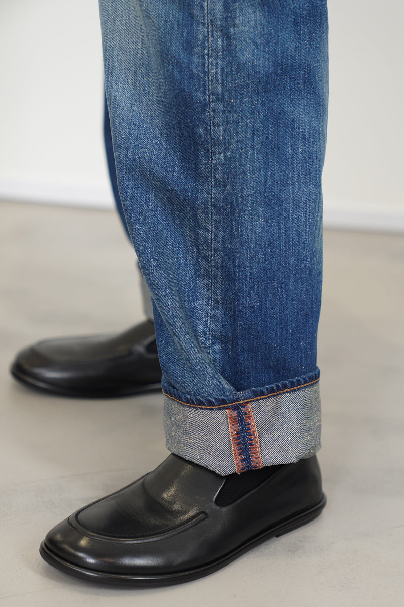 c.t.l. wide straight denim pants dark indigo