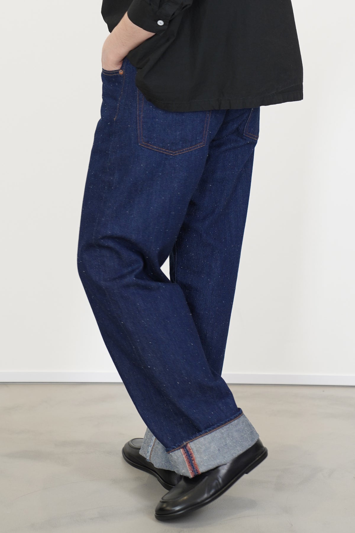 c.t.l. wide straight denim pants washed indigo