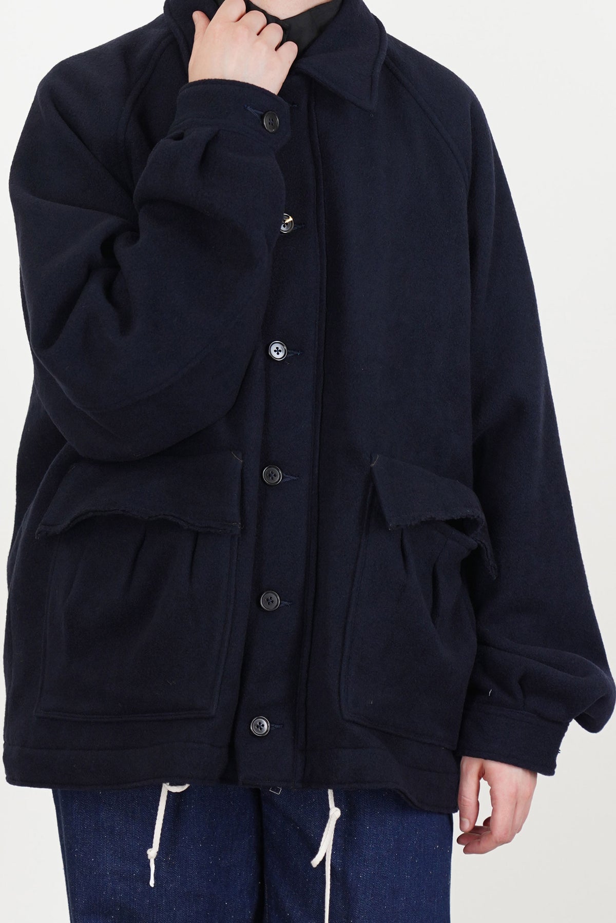 cashmere endroll swing jazz jacket perfect blue