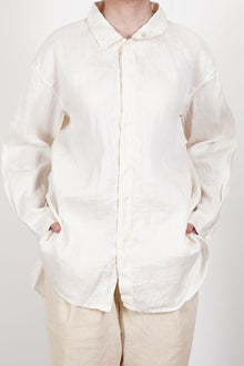 champetre bouquet shirt cotton hemp ecru
