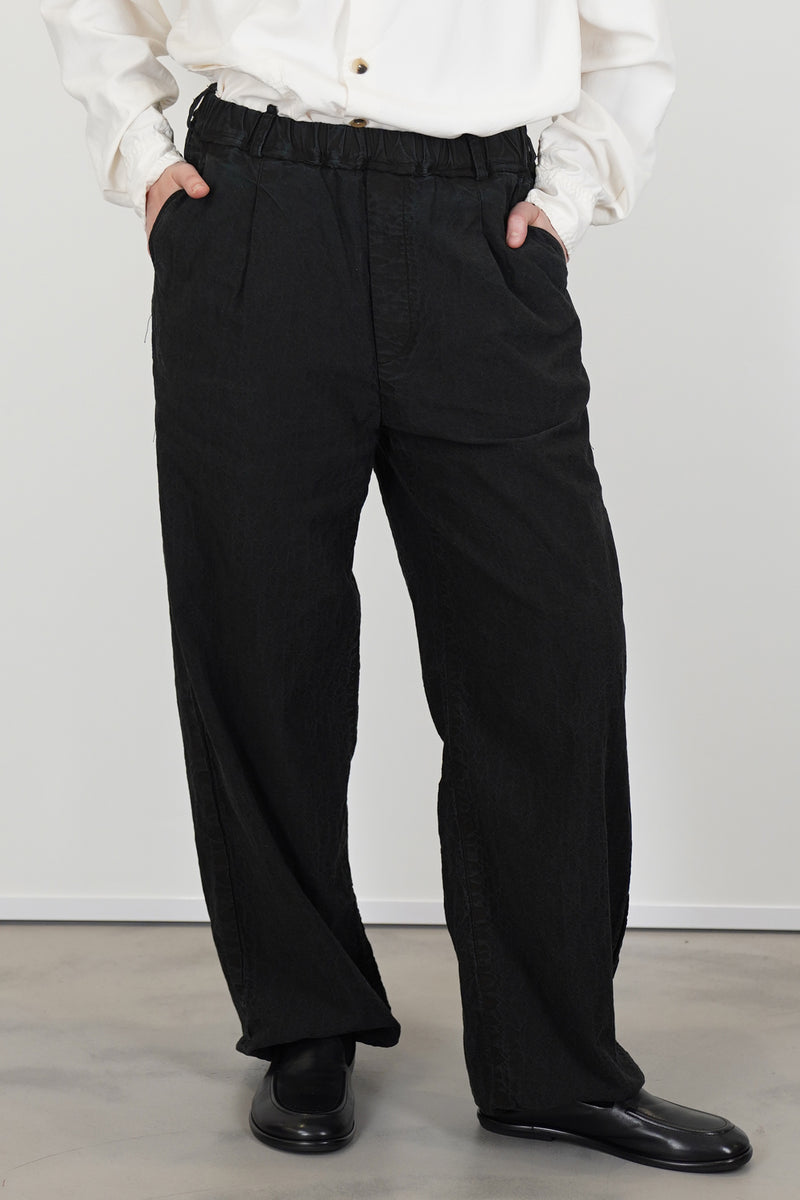 leaf vein cozy pants verdure indigo