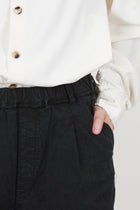 leaf vein cozy pants verdure indigo