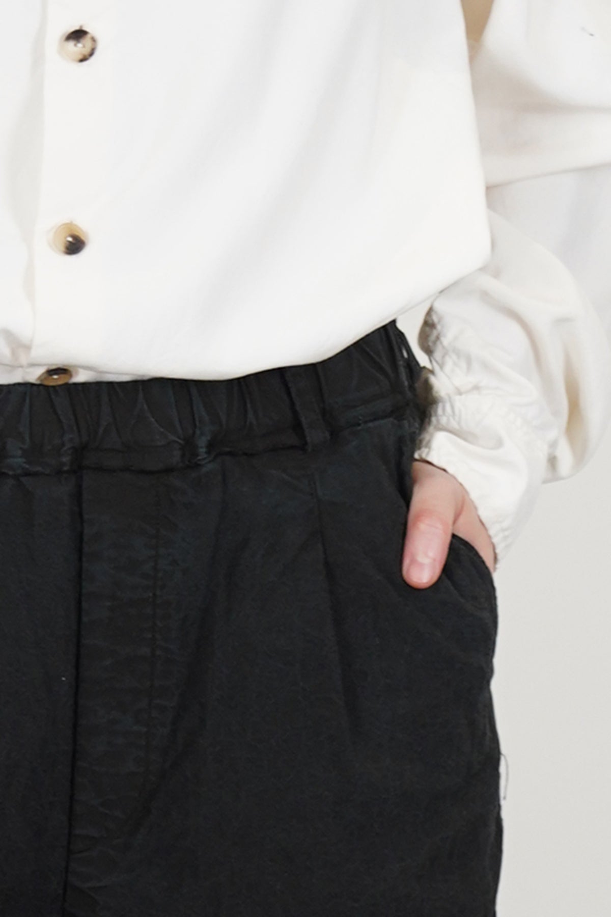 leaf vein cozy pants verdure indigo
