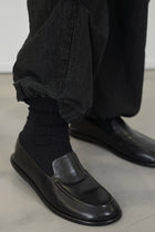 leaf vein cozy pants verdure indigo