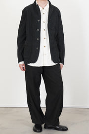 leaf vein cozy pants verdure indigo