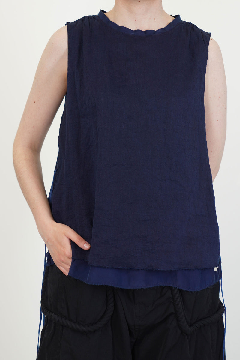 sand beach clione reversible top authentic indigo