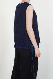 sand beach clione reversible top authentic indigo