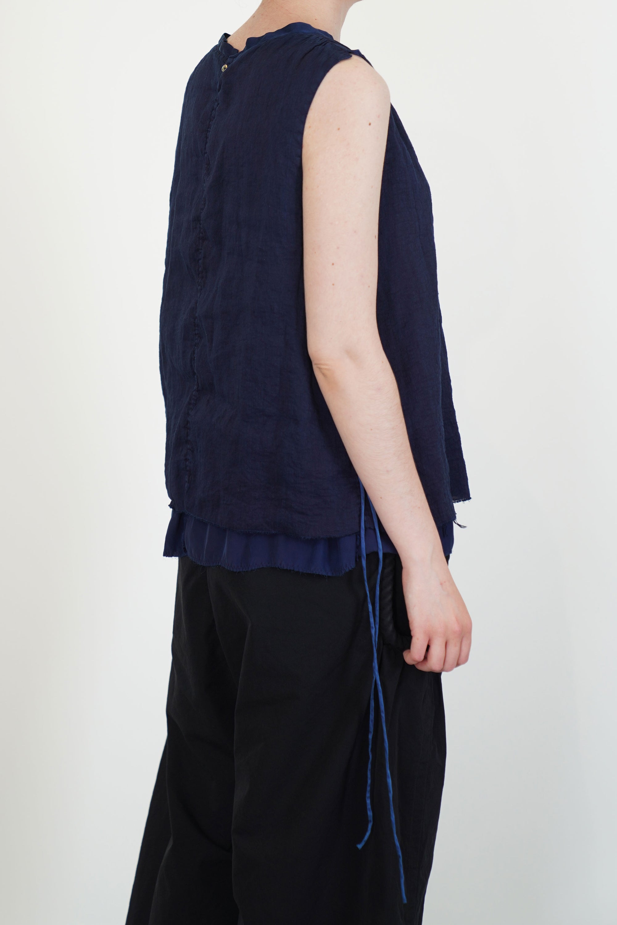 sand beach clione reversible top authentic indigo