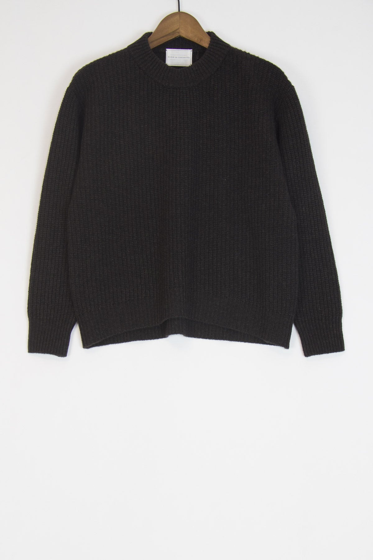 wool cashmere sweater kate charcoal brown